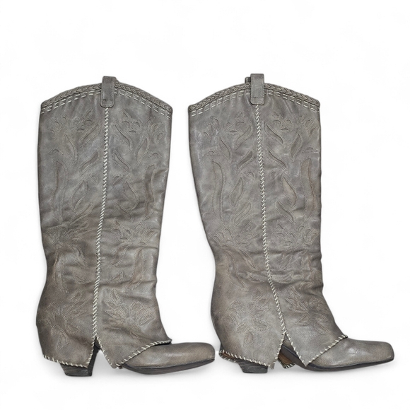 Naughty Monkey So Buck Heeled Boots Size 10 - Picture 4 of 7